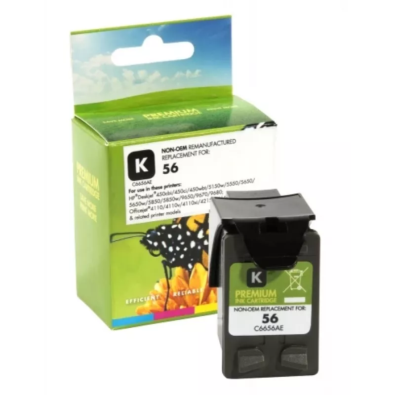 Compatible Static-Control Hewlett-Packard 56 (C6656A) negro, 450 páginas