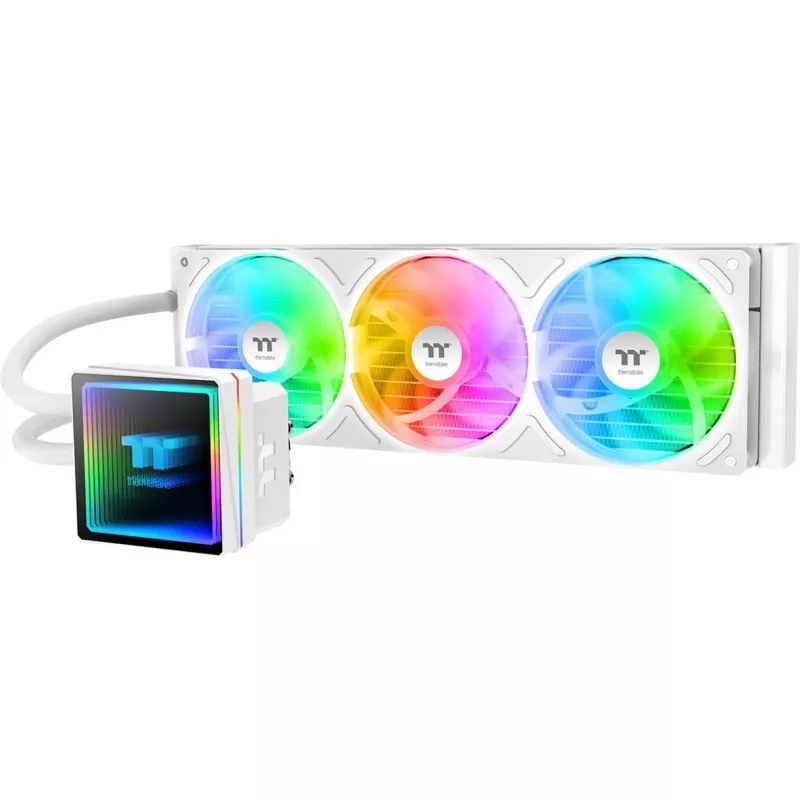 Refrigeración líquida CPU todo en uno THERMALTAKE TH360 V3 ARGB Sync Snow Edition (3x120mm, ARGB, AIO)