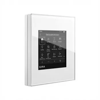 Controlador táctil, Gira G1 (2.ª generación) 208712, montaje en pared, blanco