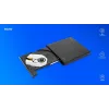 Unidad externa DVD±RW slim SAVIO AK-43, USB 2.0, negra, compatible con lectura/escritura de CD/DVD (24x CD, 8x DVD)