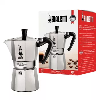 Bialetti Moka Express Cafetera moka 0,775 L Aluminio, Negro