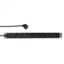 LogiLink - regleta de alimentación (montaje en rack) - 3500 vatios - entrada CEE 7/7 - salidas: 8 (2 x USB, 8 x CEE 7/7) - 1U - 4