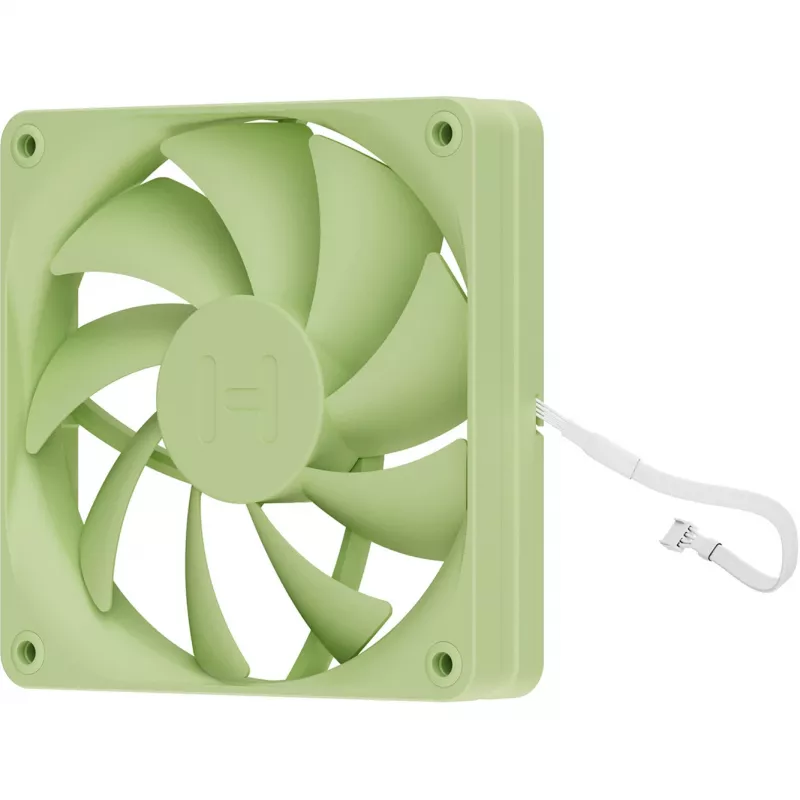 Ventilador de refrigeración para ordenador HYTE FA12-MM-4 120 mm, 1500 rpm, 72 m³/h, 1,6 mmH₂O, rodamiento fluido dinámico, verde, pack de 4