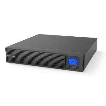 Sistema de alimentación ininterrumpida PowerWalker VFI 1000 ICR IoT, doble conversión online, 1 kVA / 1000 W, 8 salidas C13, LCD, rack/torre 2U, negro