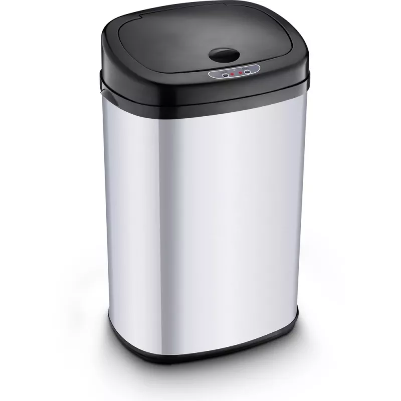 Cubo de basura LAMART LT8021 acero inoxidable pedal, sensor de movimiento, 30 L, 34×25×54 cm