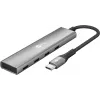 Goobay hub USB slim de 4 puertos USB-C a 5 Gbit/s - conector macho> 4x conector hembra (76564)