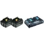 Makita DC18RD – cargador + batería 2x – Li-Ion – 5 Ah – 90 Wh – para Makita DHR263Z, DHR263ZJ, DHR264Z, DHR264ZJ, DUH651Z, DUR364LZ (197629-2)