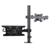 Soporte de escritorio ART L-24 para monitor LED/LCD de 13-32" + portátil de 10-15,6", VESA 75x75/100x100, negro