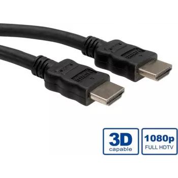 ROLINE Cable HDMI High Speed con Ethernet - Cable HDMI - HDMI (M) a HDMI (M) - 7,5 m - Apantallado - Negro (11.04.5544)