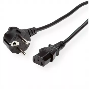 Cable de alimentación ROLINE 19.08.1014 negro 3 m CEE 7/7 conector hembra C13
