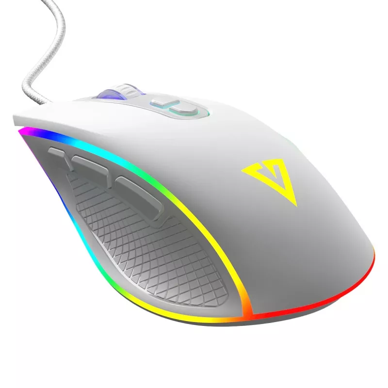 Ratón óptico con cable MODECOM Volcano Veles (blanco) — modelo M-MC-VELES-200