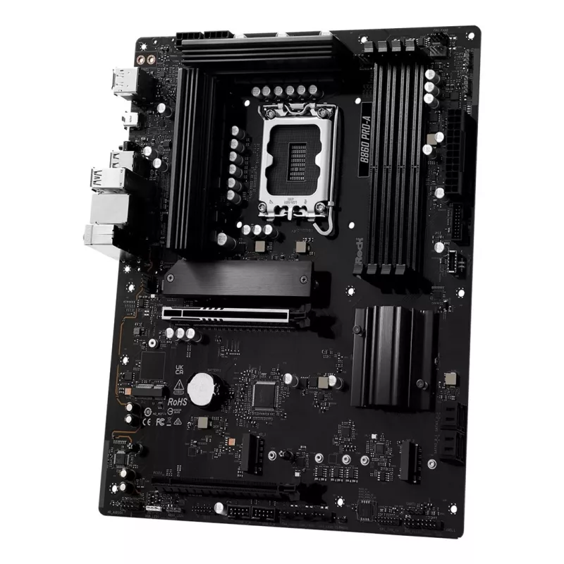 Placa base ASRock B860 Pro-A — Intel B860 ATX, LGA 1851, DDR5, 4x DIMM, 256GB, LAN 2.5Gb, 1x M.2, 4x SATA III