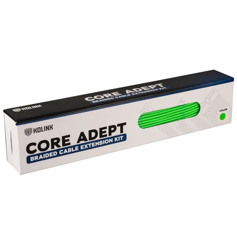 Kit de prolongación de cables Kolink Core Adept verde