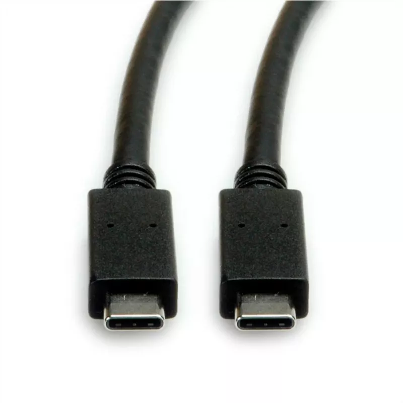 Cable USB ROLINE 11.02.9056 0,5 m USB 3.2 Gen 2 10 Gbit/s USB C negro