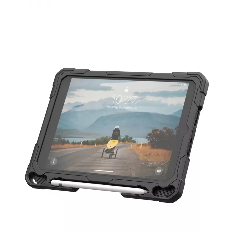 Urban Armor Gear Plasma Healthcare 124470114340 funda para tablet Apple iPad 10.9 (10.ª gen.) / 11 (A16), 27,7 cm (10,9"), bumper, soporte, correa de mano, ice/negra