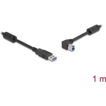 Cable USB DeLOCK conector macho Type-A a conector macho Type-B 90° acodado a izquierda 1 m