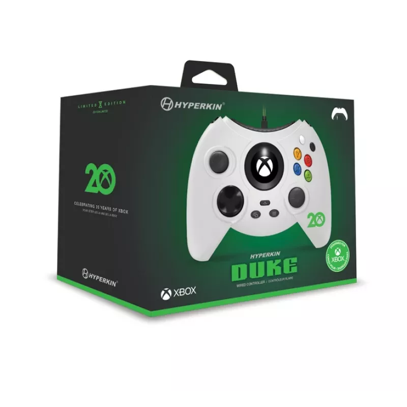 Hyperkin M02668-ANWH, mando, Xbox One, Xbox Series S, Xbox Series X, botón de opciones, con cable, USB, USB Type-C
