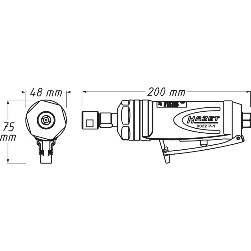 Llave de impacto HAZET 9032P-1