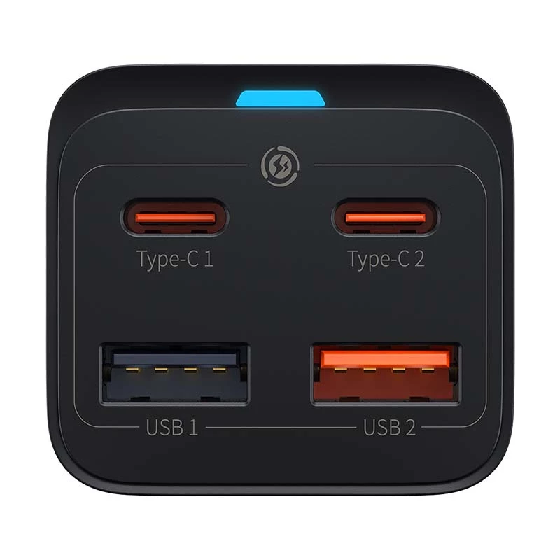 Cargador Baseus GaN3 Pro teléfono móvil tablet negro AC interior 15V 3A