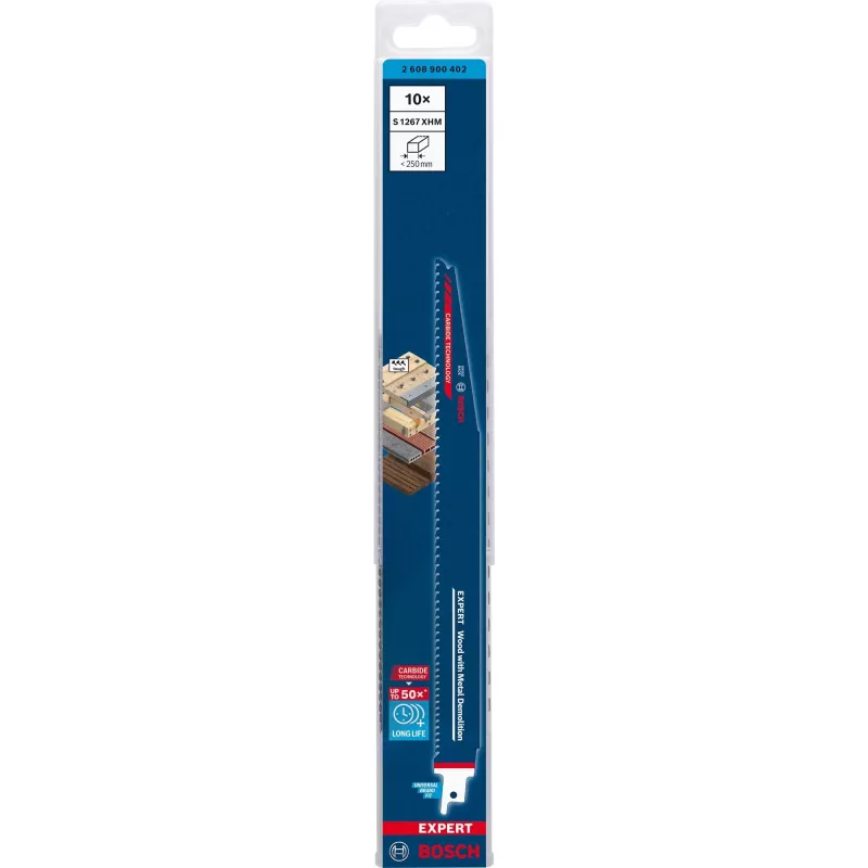 Bosch 2 608 900 402 hoja de sierra para sierra de calar/péndulo/sable Sabre saw blade metal duro 10 uds.