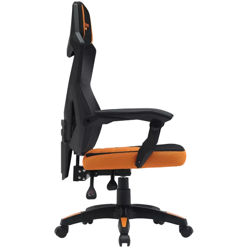 Silla gaming CANYON Wave MCH02 — respaldo de malla, diseño ergonómico, negro/naranja