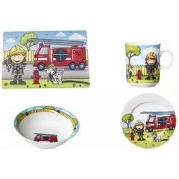 Plato de desayuno de porcelana ritzenhoff & breker Feuerwehrmann Bernie 190 mm, apto para lavavajillas