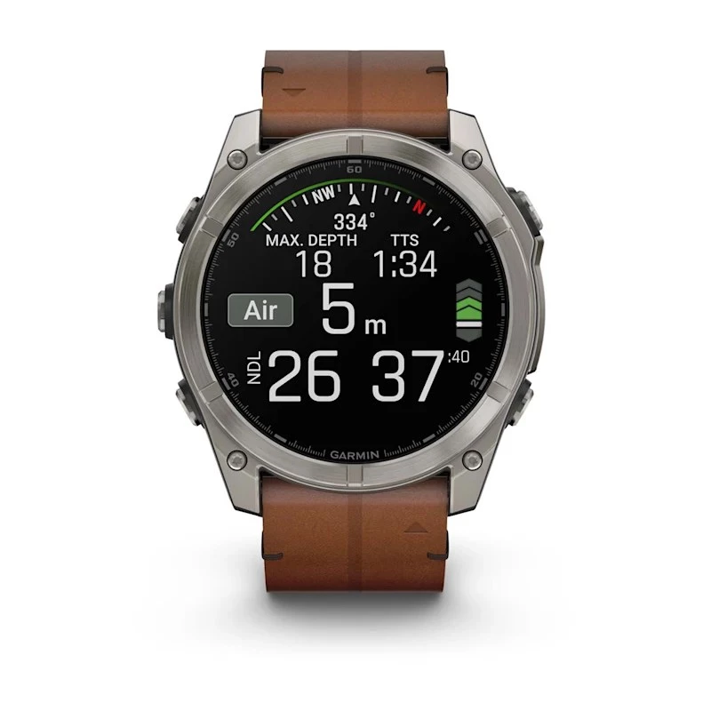 Garmin Fenix 8 3,56 cm (1,4) AMOLED 51 mm Digital 454 x 454 Píxeles Pantalla táctil Titanio Wi-Fi GPS (Satélite)