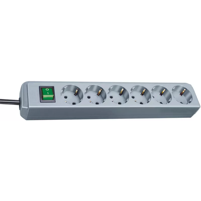 Regleta de enchufes Brennenstuhl Eco-Line 6 tomas (plata) (1159540015)