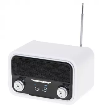 Radio portátil Adler AD 1185 – FM, Bluetooth 4.0, MP3, tarjeta SD, AUX, batería 1800 mAh, pantalla LCD, carga Micro-USB
