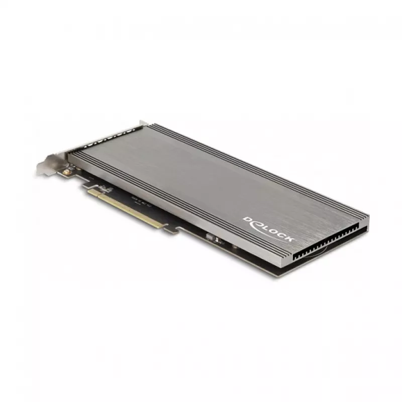 Tarjeta DeLOCK PCI Express 4.0 x16 a 4 x NVMe M.2 Key M internos con disipador y ventilador