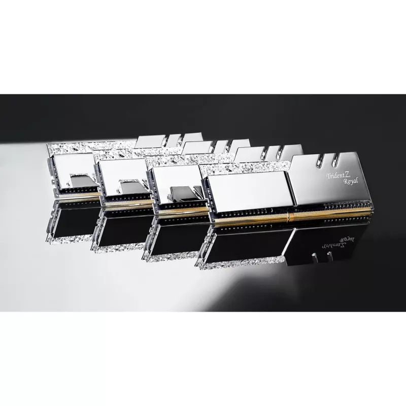 DIMM 64 GB DDR4-3600 (4x 16 GB) Quad-Kit, memoria plateada, F4-3600C16Q-64GTRSC, Trident Z Royal, INTEL XMP