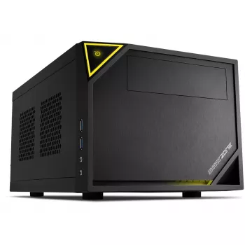 Caja de PC Sharkoon SHARK ZONE C10 Mini-ITX negra, amarilla