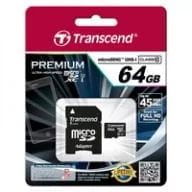 Memoria flash Transcend 64 GB MicroSDXC UHS-I TS64GUSDU1
