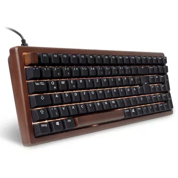 Teclado Sharkoon SGK50 S2 Home USB QWERTZ alemán Wood