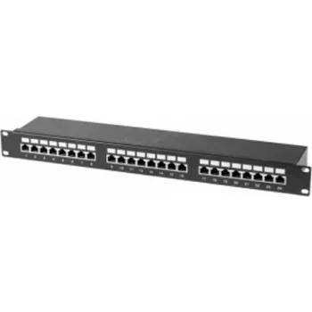 Panel de parcheo Tecline 257310 1U Cat6 U/FTP Negro