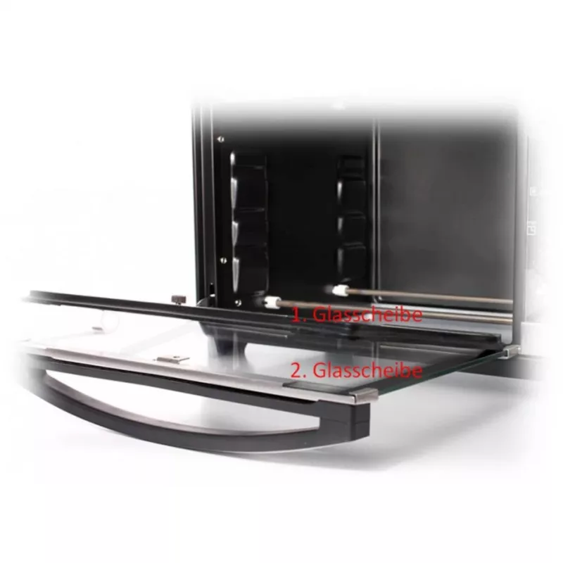 Mini horno Rommelsbacher BG 1805/E acero inoxidable – 42 L, 80–230 °C, 7 modos, rotisserie