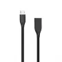 Cable de silicona USB-Micro-USB (negro, 2 m)