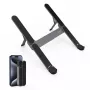 Soporte plegable compacto para portátil SODI — gris, elevador de portátil ajustable