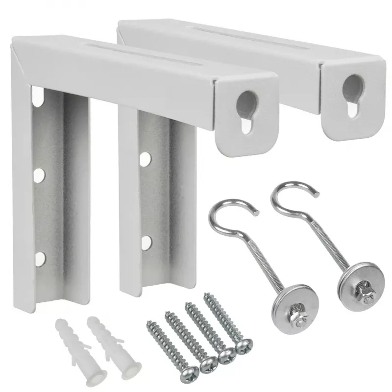 Maclean MC-923 set de 2 soportes para pantallas de proyección, carga máxima 25 kg (para el set), acero