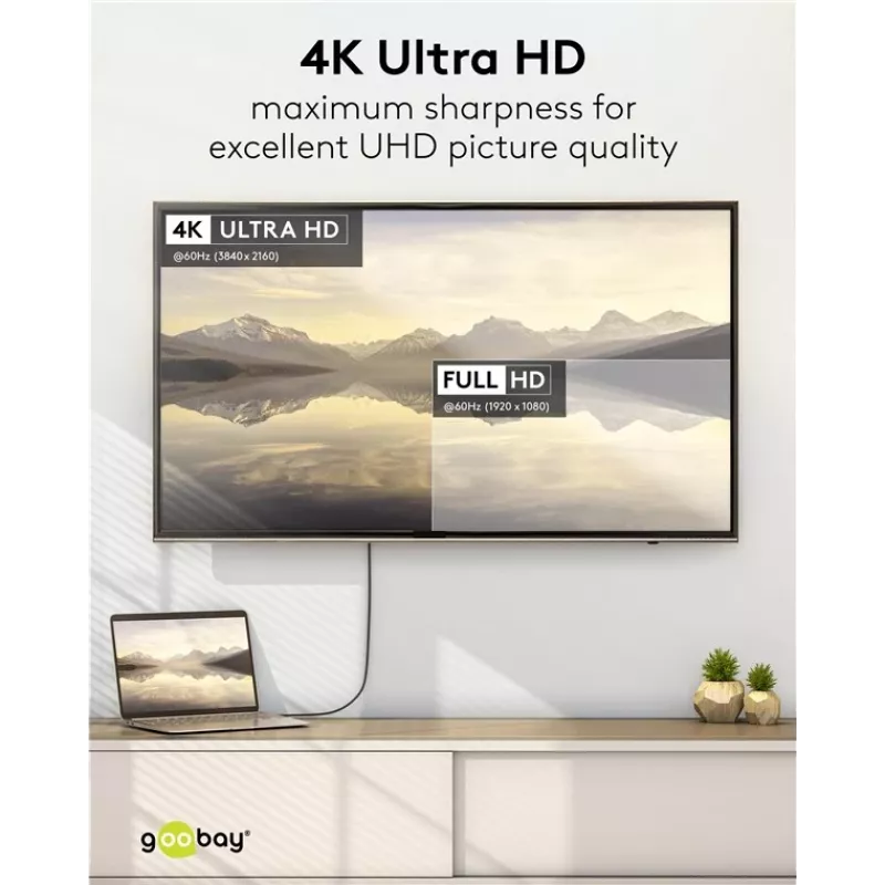 Cable USB-C a DisplayPort GOOBAY 75704, 1 m, hasta 4K@60Hz