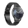Smartwatch Colmi L28 con caja negra y correa de acero inoxidable negra