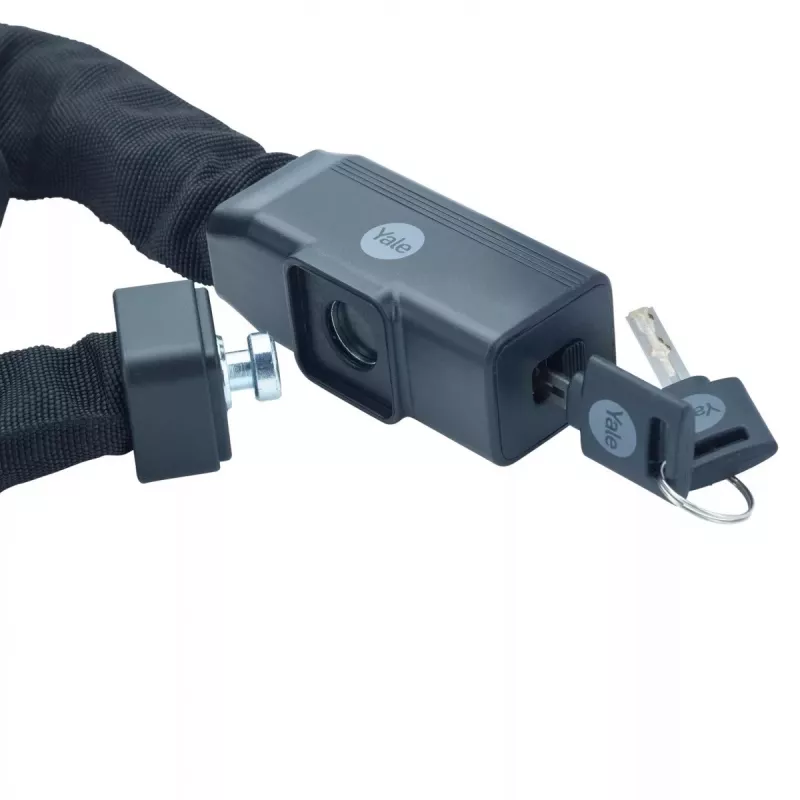 Cadena con cerradura de llave - YCHK0/8/90/2 negro