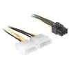 Cable de alimentación para tarjeta PCI Express DeLOCK 82315 0,15m