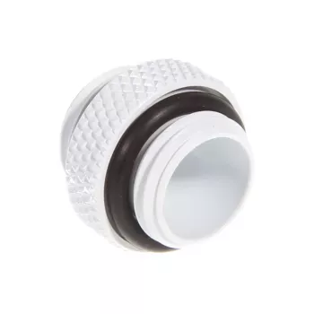Adaptador Bitspower recto, G1/4 macho – G1/4 macho, blanco (BP-DWWP-C42)