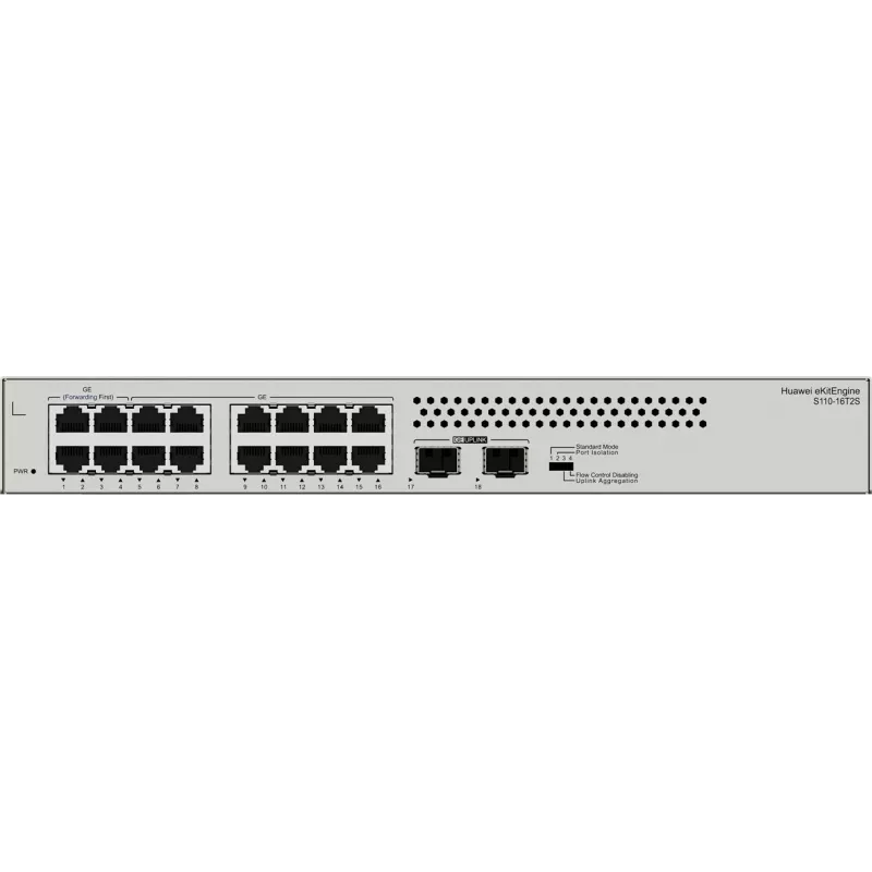 Huawei S110-16T2S switch Gigabit, 2x SFP 16x GLAN, 2x SFP, montaje en rack