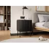 Set de mesitas de noche 2 uds. Cama Meble ISLA 44,5×40×59 cm negro mate MDF/aglomerado