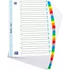 Fichero de mica ELBA, A-Z, 26 piezas, A4, 210 x 297 mm, pestañas de colores (596581-20)