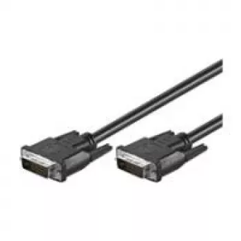 Wentronic Goobay Cable DVI-D FullHD Dual Link, negro, 5 m - conector macho DVI-D Dual-Link (24+1 pines) > conector macho DVI-D Dual-Link (24+1 pines) (68084)