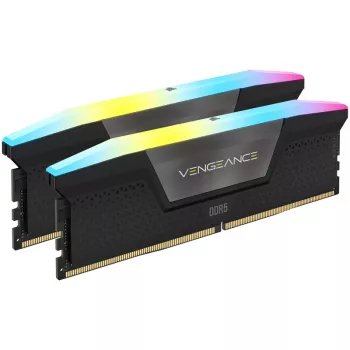 DIMM 64 GB DDR5-5600 (2x 32 GB) Kit dual, Memoria RAM negra, CMH64GX5M2B5600C40, Vengeance RGB, INTEL XMP