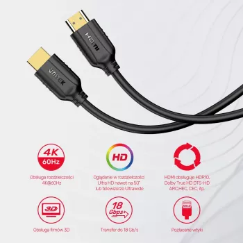 Cable HDMI UNITEK C11079BK-15M HDMI Type-A (estándar) negro
